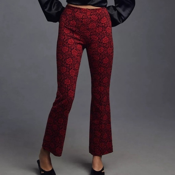 Anthropologie Pants - Anthropologie Maeve The Margot Floral Kick-flare Cropped Trouser Pants M